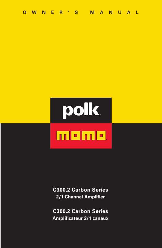 Guide utilisation  POLK AUDIO C300.2 CARBON  de la marque POLK AUDIO