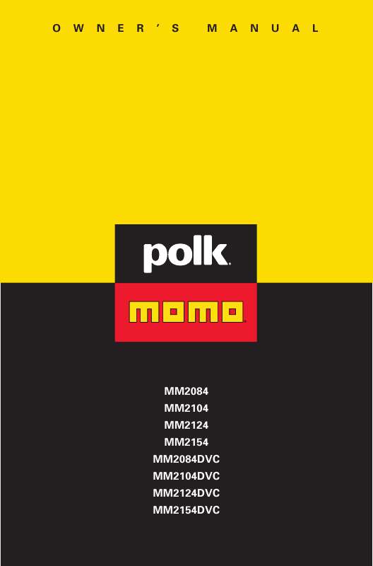 Guide utilisation  POLK AUDIO MM2084  de la marque POLK AUDIO