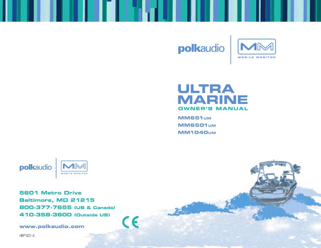 Guide utilisation  POLK AUDIO MM6501UM  de la marque POLK AUDIO