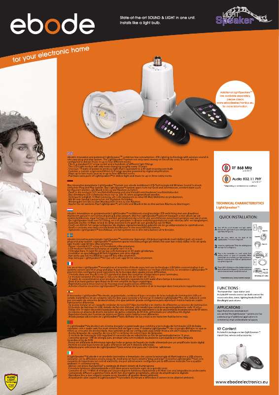 Guide utilisation  EDOBE XDOM LIGHTSPEAKER  de la marque EDOBE