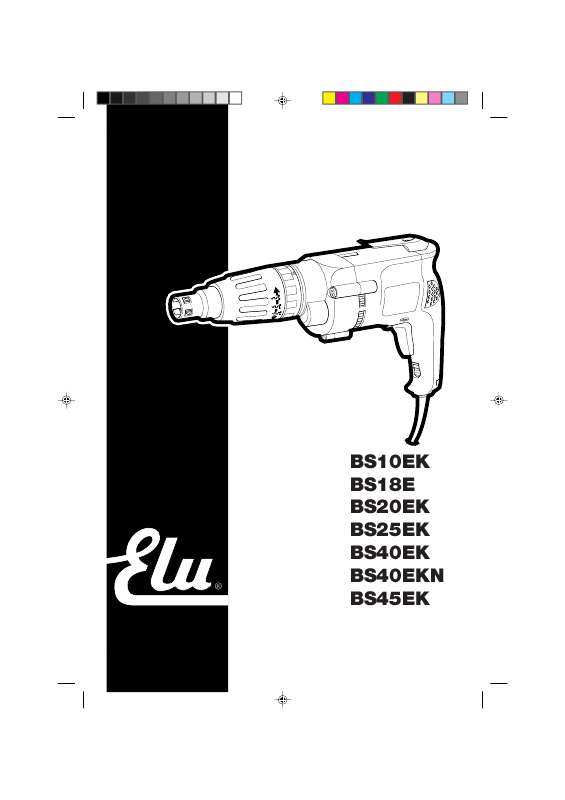 Guide utilisation  ELU BS18E  de la marque ELU