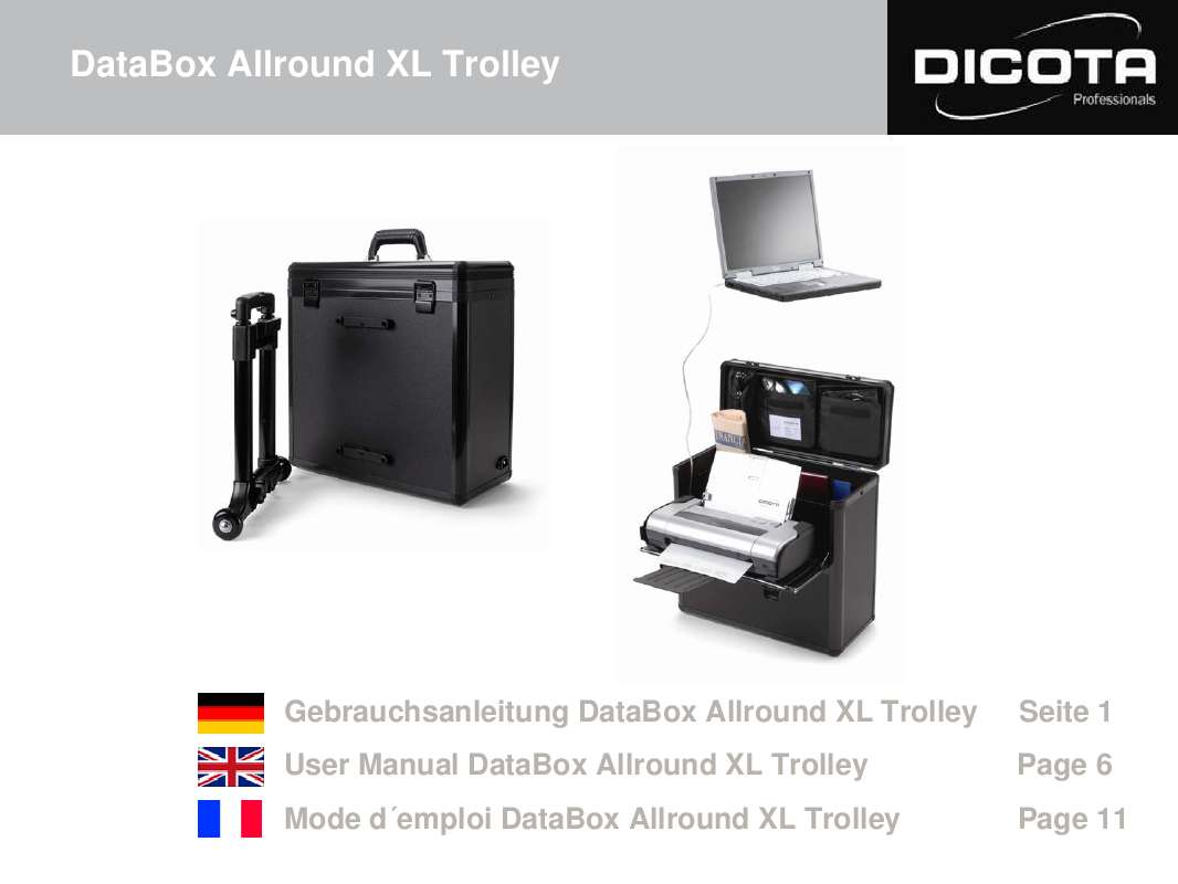 Guide utilisation  DICOTA DATABOX ALLROUND XL TROLLEY  de la marque DICOTA