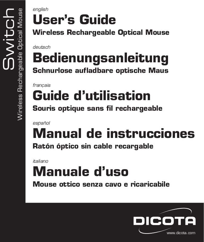 Guide utilisation  DICOTA SWITCH  de la marque DICOTA