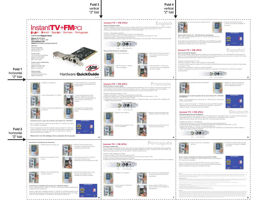 Guide utilisation  ADS TECH PTV-352 INSTANTTV+FM PCI  de la marque ADS TECH