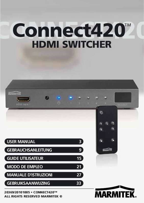 Guide utilisation MARMITEK CONNECT420  de la marque MARMITEK