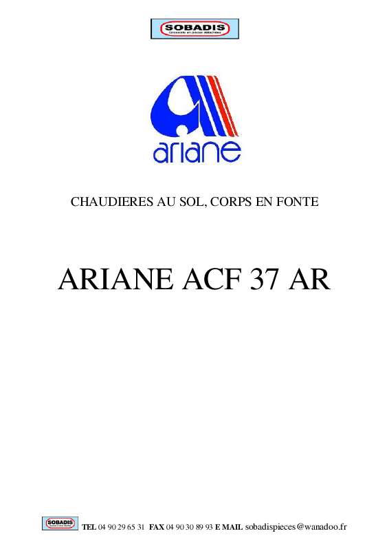 Guide utilisation  ARIANE ACF 37 AR  de la marque ARIANE