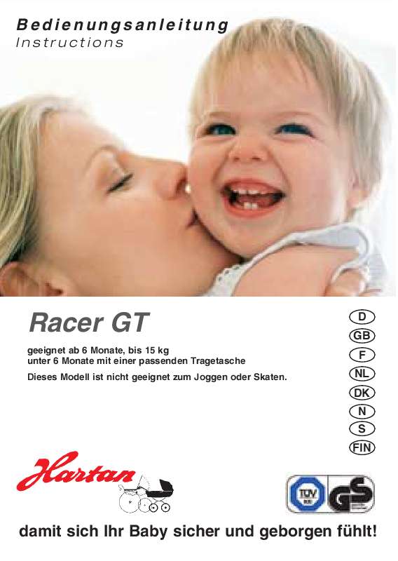 Guide utilisation HARTAN RACER GT  de la marque HARTAN