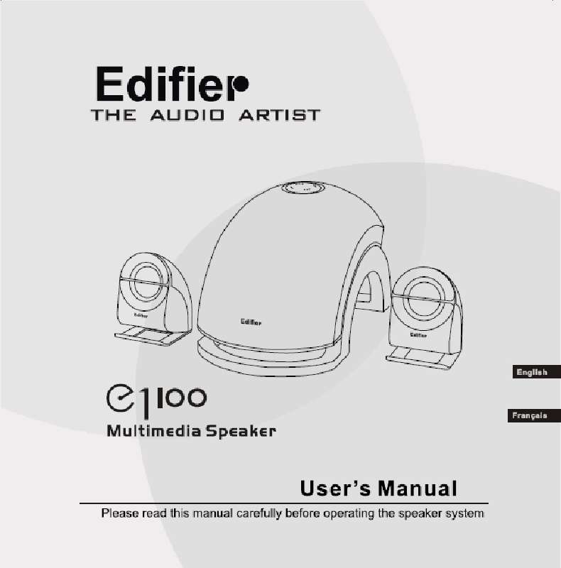 Guide utilisation  EDIFIER E1100  de la marque EDIFIER