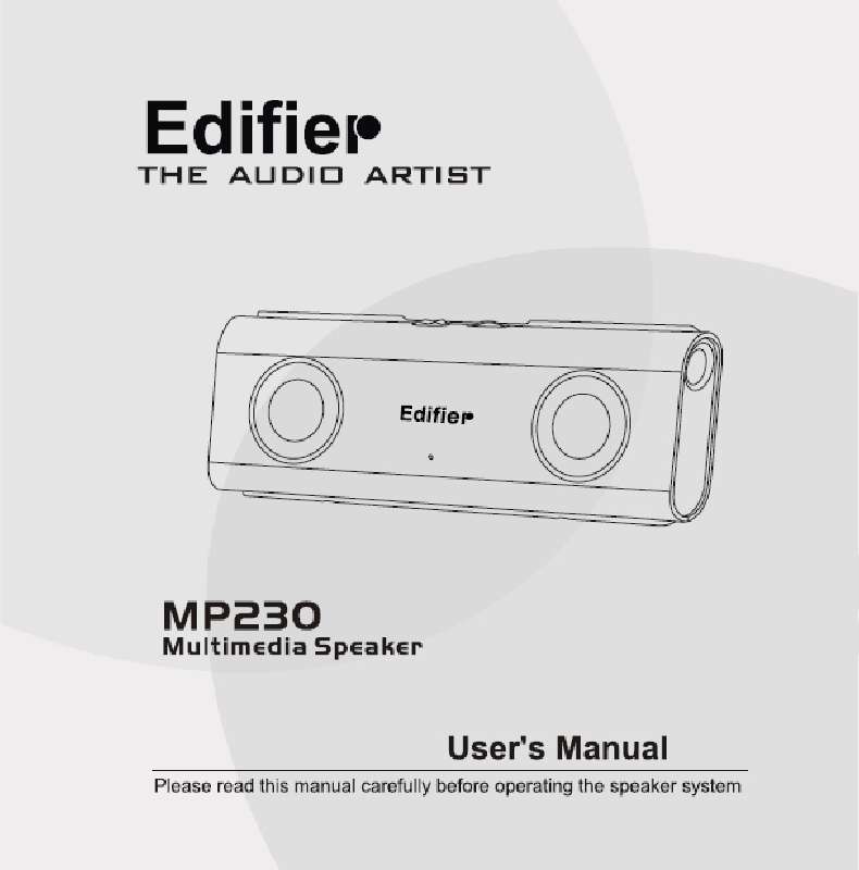 Guide utilisation  EDIFIER MP230  de la marque EDIFIER