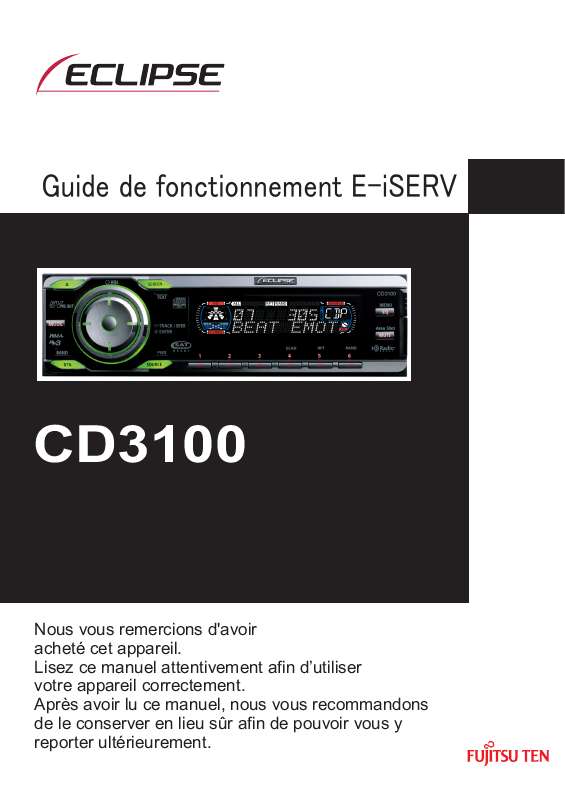 Guide utilisation ECLIPSE E-ISRV CD3100  de la marque ECLIPSE