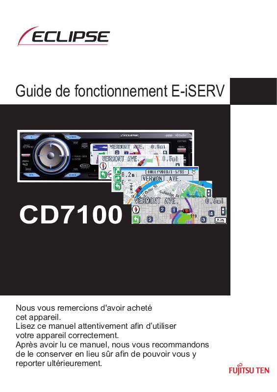 Guide utilisation ECLIPSE E-ISRV CD7100  de la marque ECLIPSE