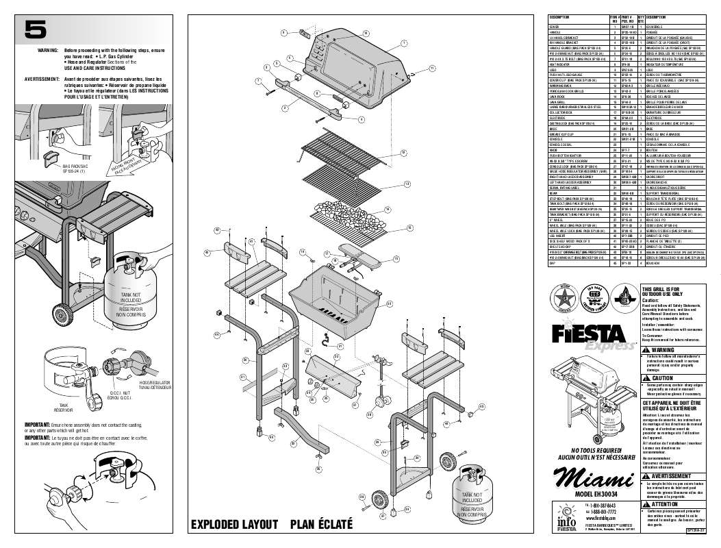 Guide utilisation  FIESTA EH30034 MIAMI  de la marque FIESTA