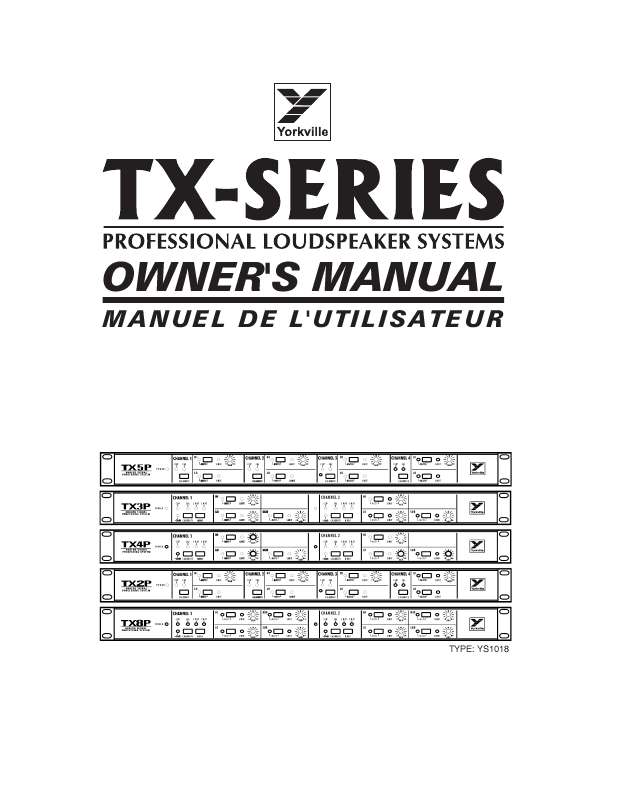 Guide utilisation  YORKVILLE TX2P  de la marque YORKVILLE