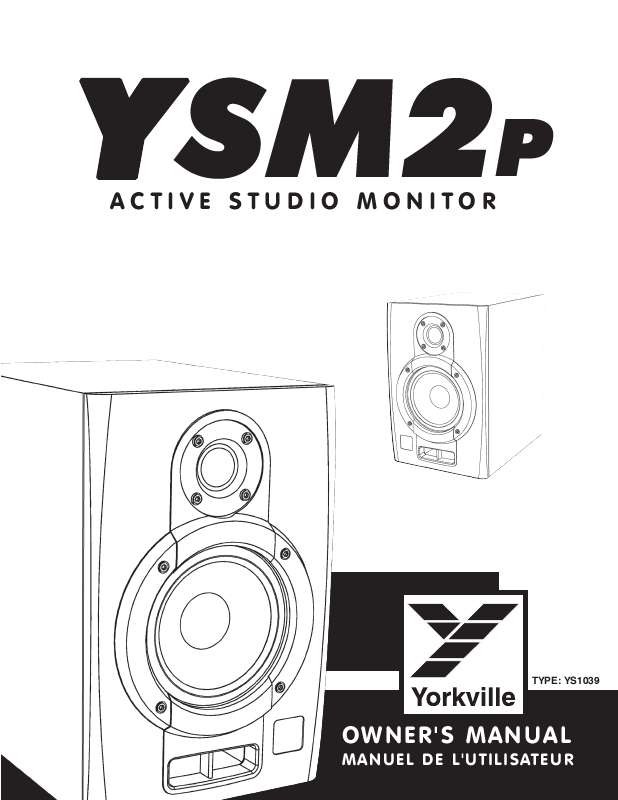 Guide utilisation  YORKVILLE YSM2P  de la marque YORKVILLE