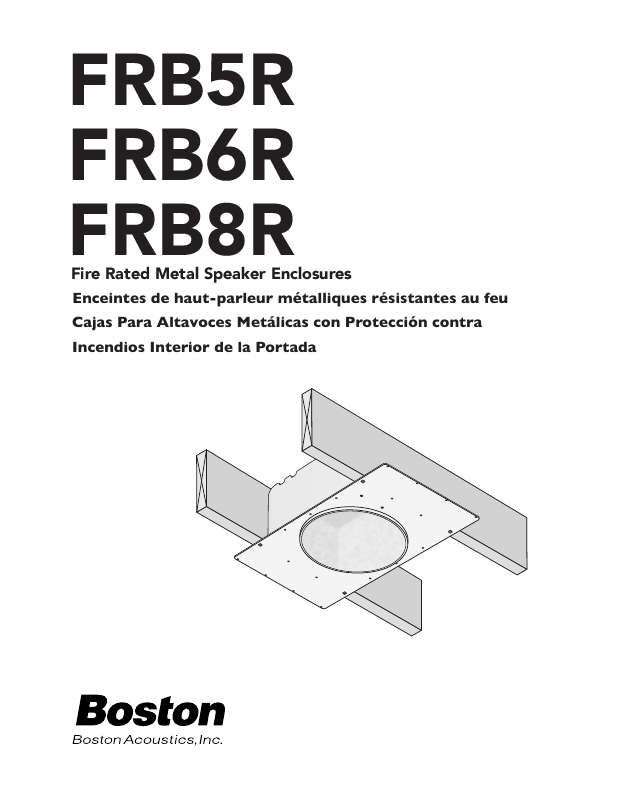 Guide utilisation BOSTON ACOUSTICS FRB5R  de la marque BOSTON ACOUSTICS
