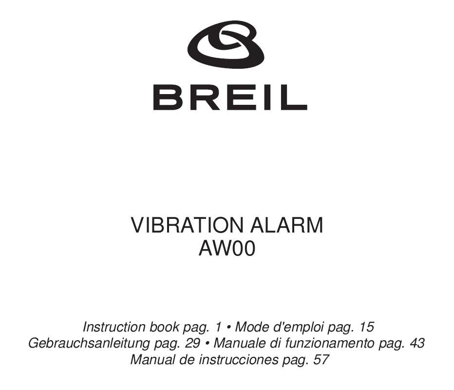 Guide utilisation  BREIL AW00  de la marque BREIL