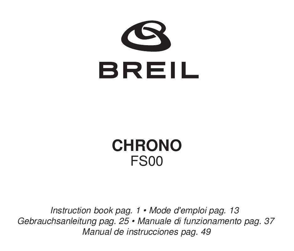 Guide utilisation  BREIL FS00  de la marque BREIL