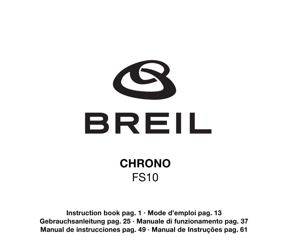 Guide utilisation  BREIL FS10  de la marque BREIL