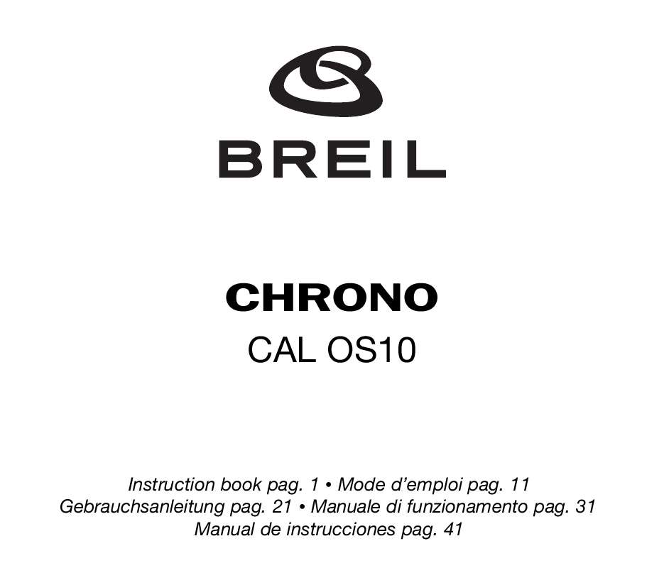 Guide utilisation  BREIL OS10  de la marque BREIL