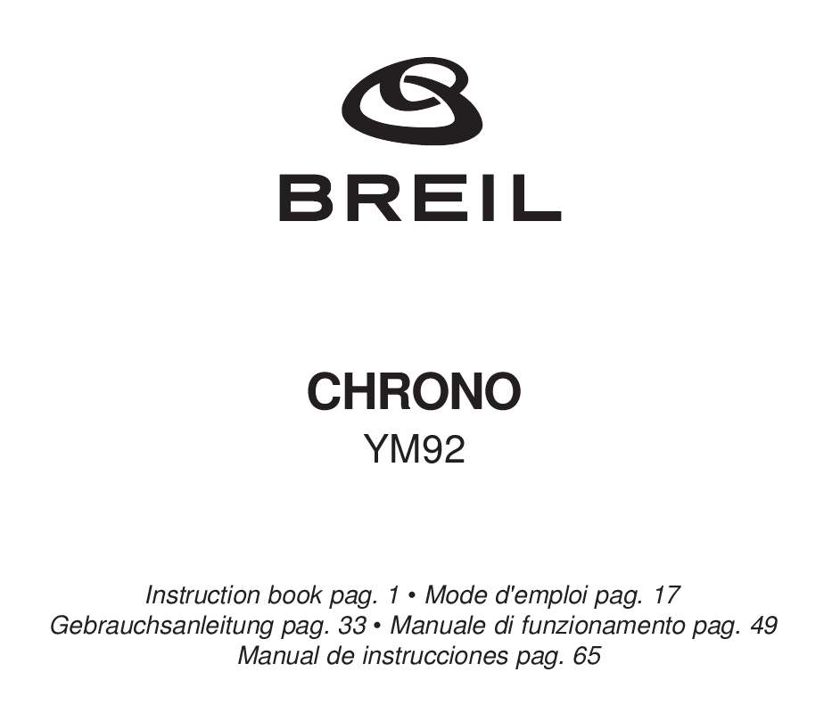 Guide utilisation  BREIL YM92  de la marque BREIL