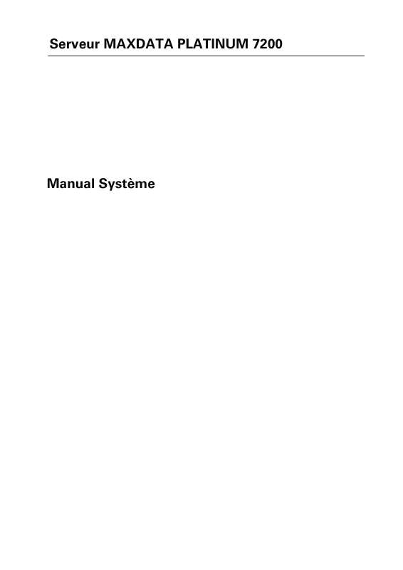 Guide utilisation MAXDATA P7200 SYSTEM  de la marque MAXDATA