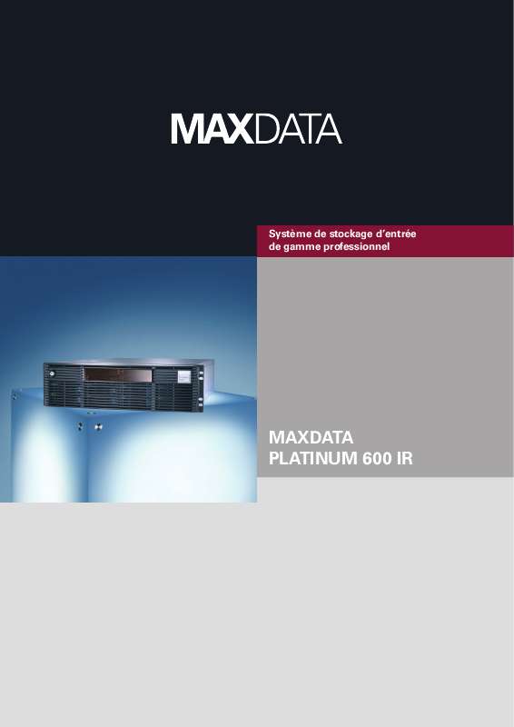 Guide utilisation MAXDATA PG MPL 600 IR M6  de la marque MAXDATA