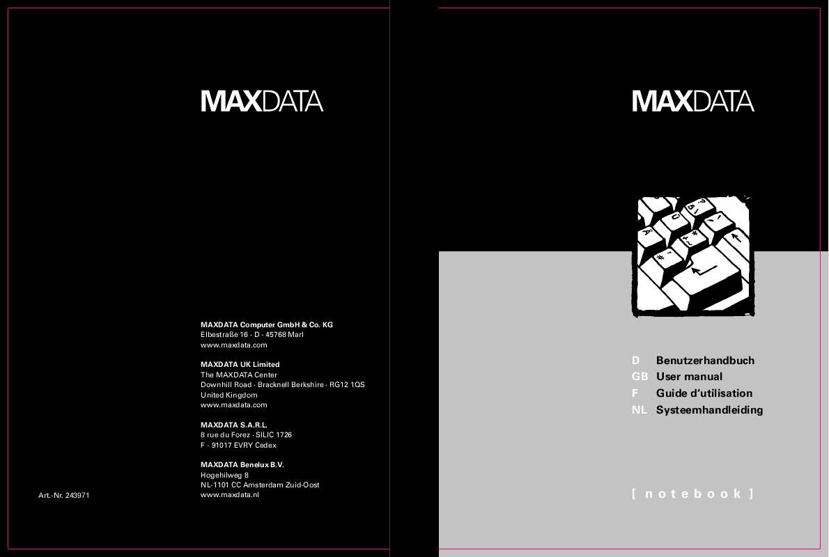 Guide utilisation MAXDATA 400M  de la marque MAXDATA