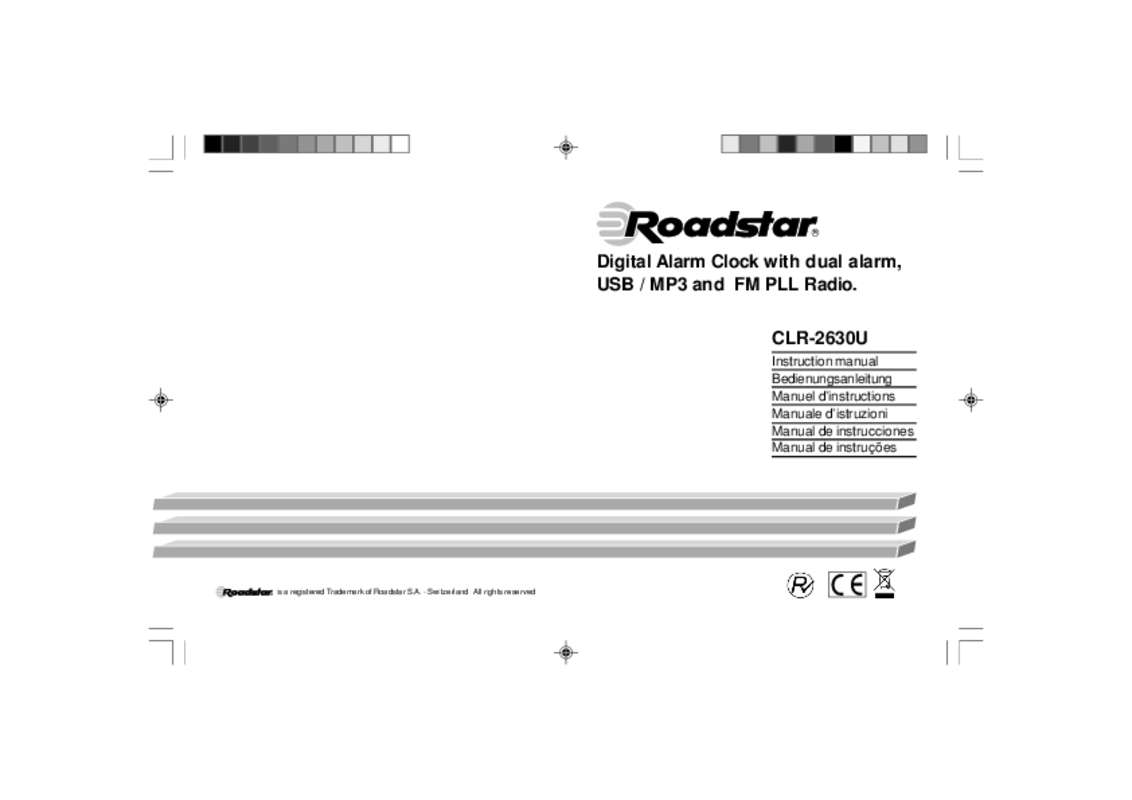 Guide utilisation ROADSTAR CLR-2630U  de la marque ROADSTAR