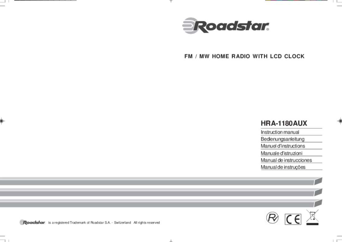 Guide utilisation ROADSTAR HRA-1180AUX  de la marque ROADSTAR