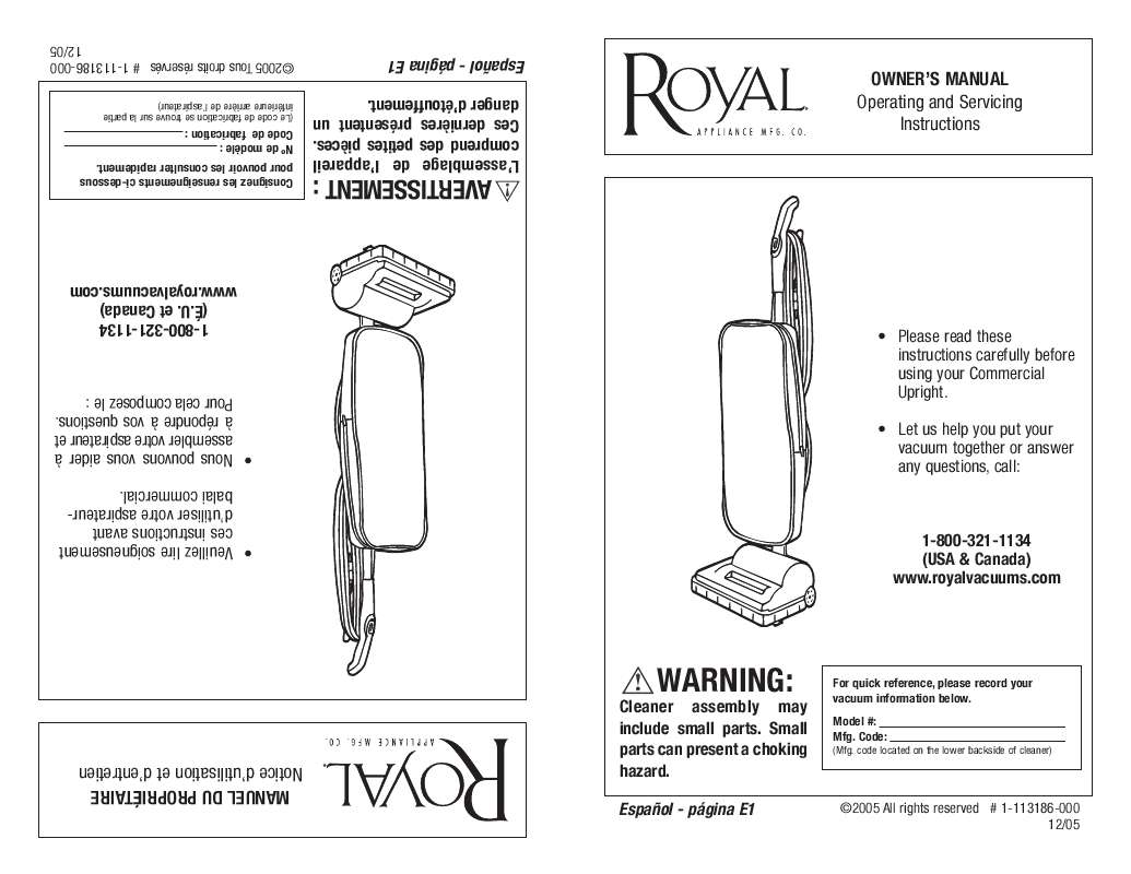 Guide utilisation  ROYAL RY6500  de la marque ROYAL