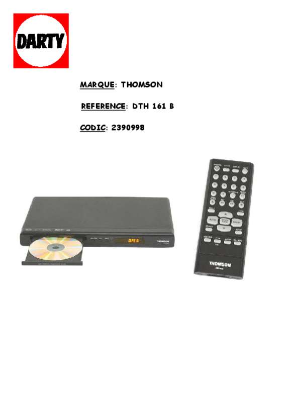 Guide utilisation THOMSON DVD 130H  de la marque THOMSON