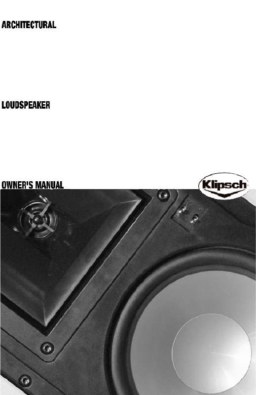 Guide utilisation KLIPSCH R-1650  de la marque KLIPSCH
