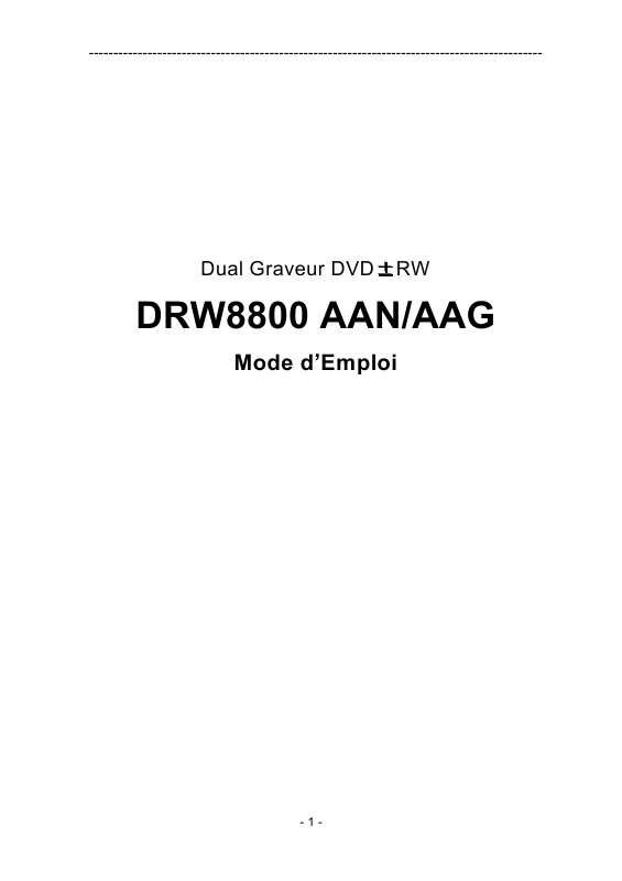 Guide utilisation  AOPEN DRW8800AAN AAG  de la marque AOPEN
