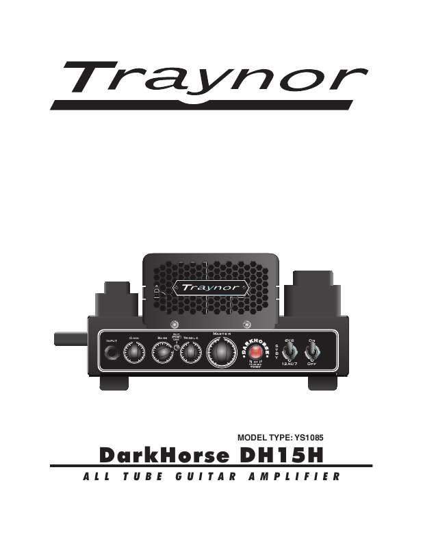 Guide utilisation  TRAYNOR DH15H  de la marque TRAYNOR