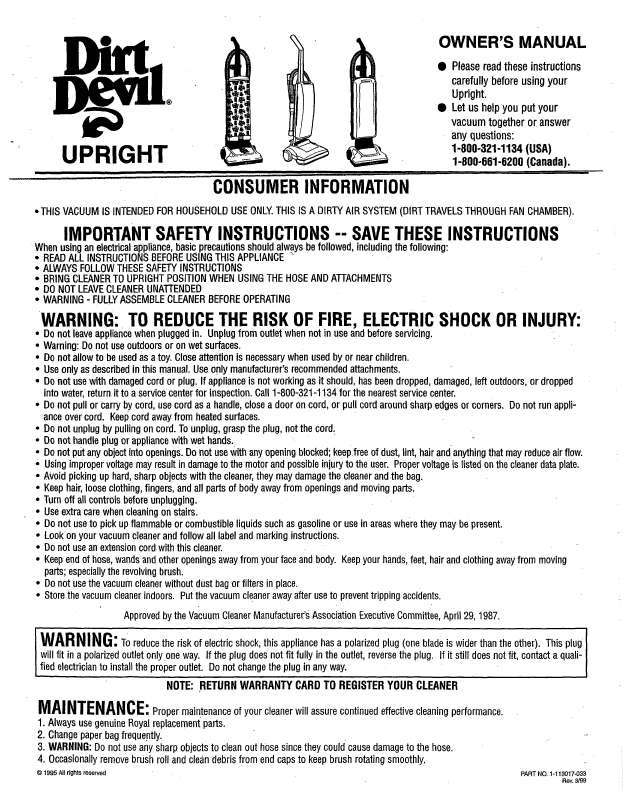 Guide utilisation  DIRTDEVIL M085300  de la marque DIRTDEVIL