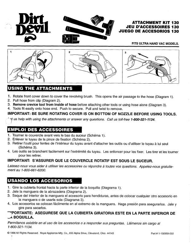 Guide utilisation  DIRTDEVIL M193  de la marque DIRTDEVIL
