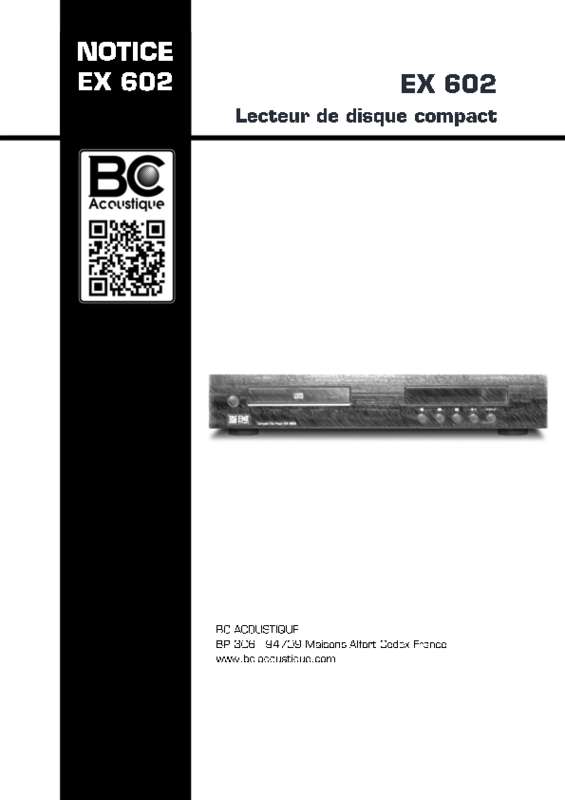 Guide utilisation BC ACOUSTIQUE EX622B  de la marque BC ACOUSTIQUE