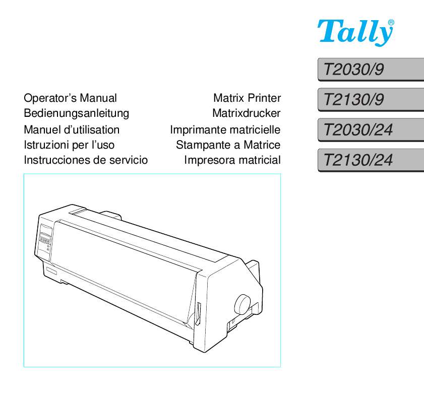 Guide utilisation  TALLY T2130  de la marque TALLY