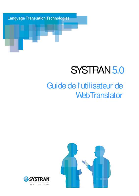 Guide utilisation  SYSTRAN SYSTRAN 5 WEBTRANSLATOR  de la marque SYSTRAN