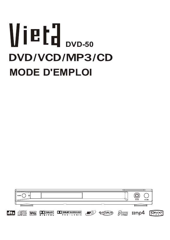 Guide utilisation  VIETA DVD-50  de la marque VIETA