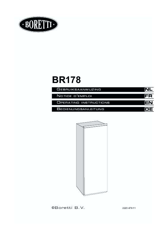 Guide utilisation  BORETTI BR178  de la marque BORETTI