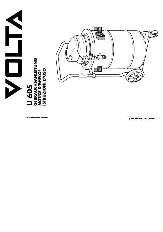 Guide utilisation  VOLTA U605  de la marque VOLTA