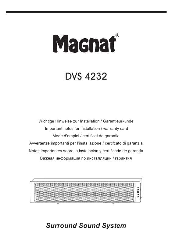 Guide utilisation  MAGNAT DVS 4232  de la marque MAGNAT