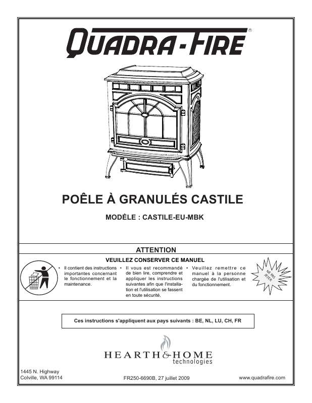 Guide utilisation  QUADRA FIRE CASTILE-EU-MB  de la marque QUADRA FIRE