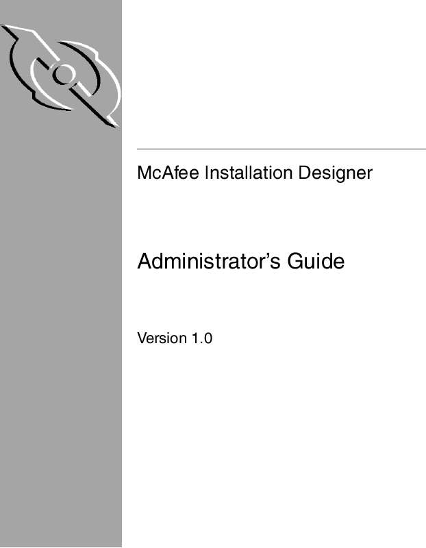 Guide utilisation  MCAFEE INSTALLATION DESIGNER 1.0  de la marque MCAFEE