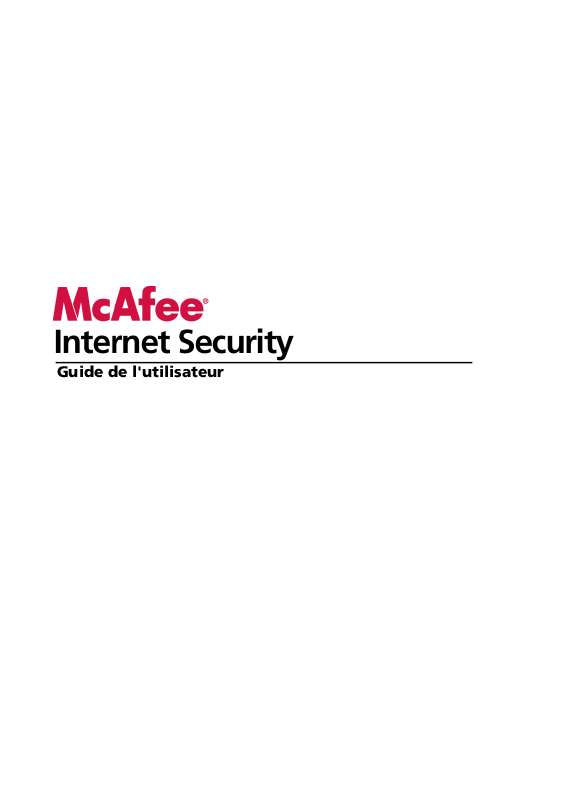 Guide utilisation  MCAFEE INTERNET SECURITY 2009  de la marque MCAFEE