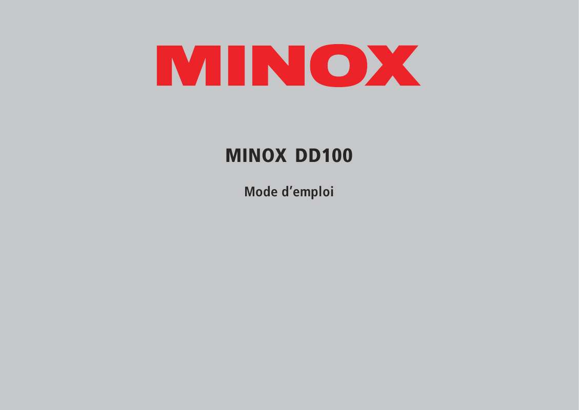 Guide utilisation MINOX DD100  de la marque MINOX