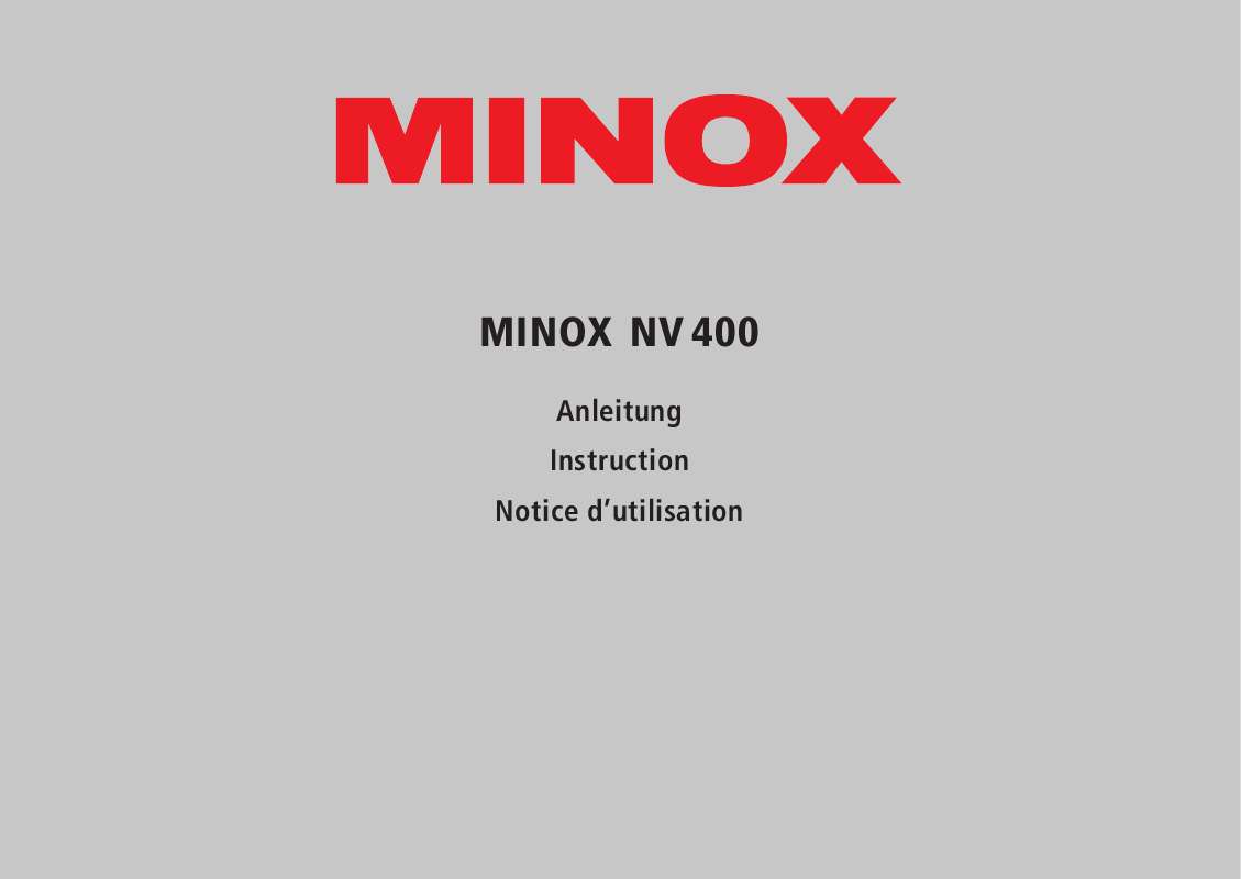 Guide utilisation MINOX NV 400  de la marque MINOX