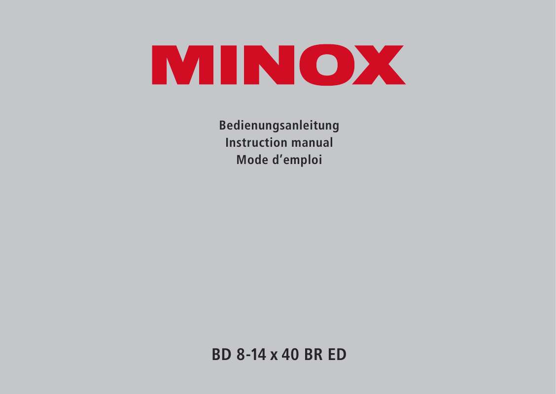 Guide utilisation MINOX BD 8-14 X 40 BR ED  de la marque MINOX