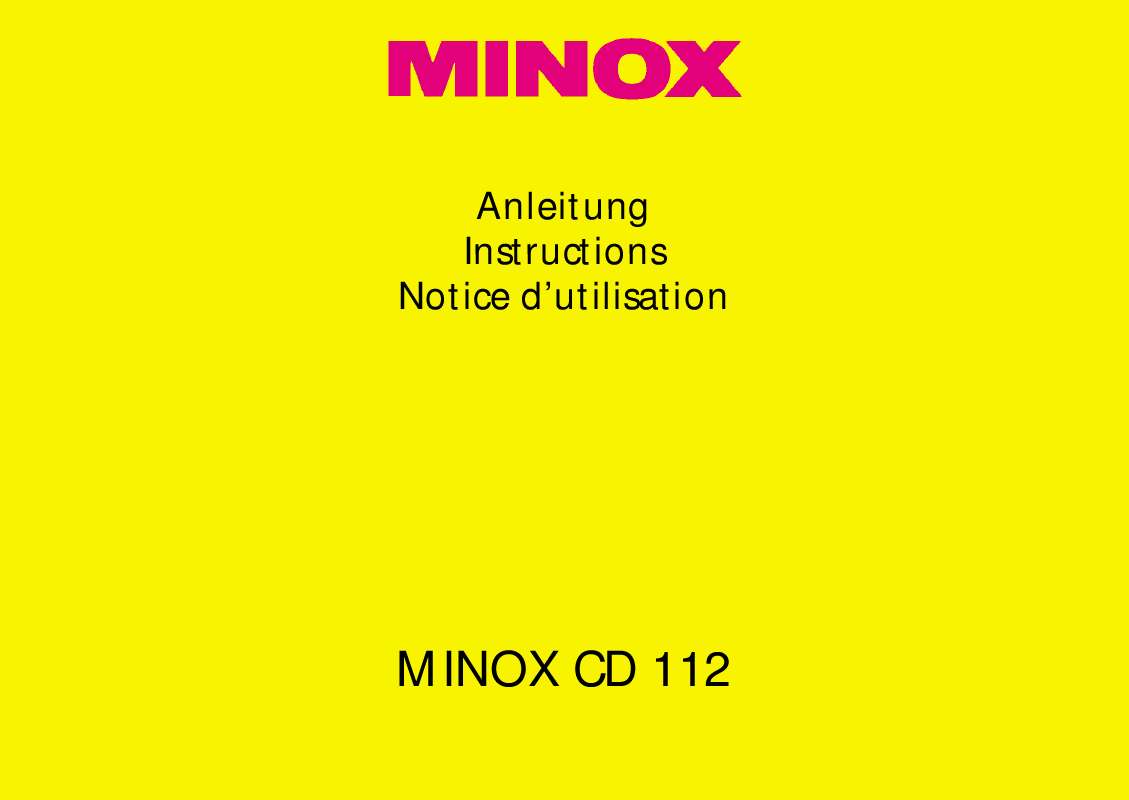 Guide utilisation MINOX CD 112  de la marque MINOX